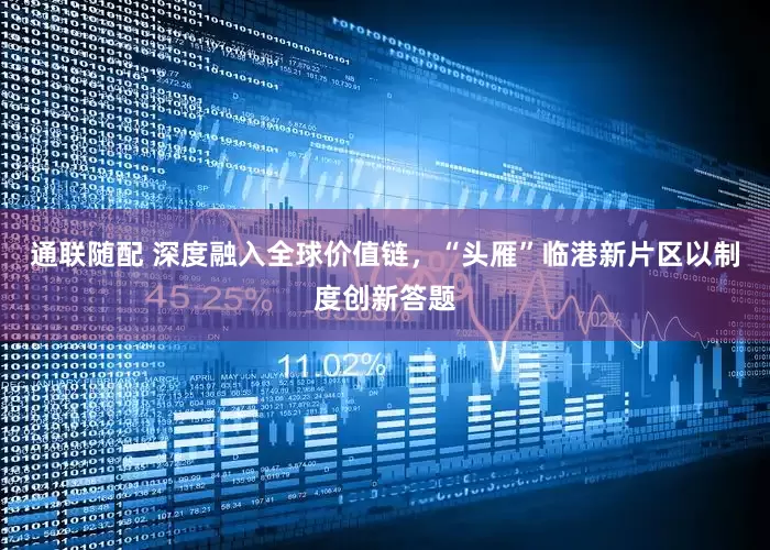 通联随配 深度融入全球价值链，“头雁”临港新片区以制度创新答题