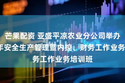芒果配资 亚盛平凉农业分公司举办2025年安全生产管理暨内控、财务工作业务培训班